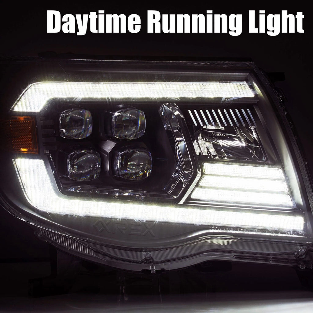 Tacoma 05-11 Faros Delanteros ALPHA BLACK NOVA