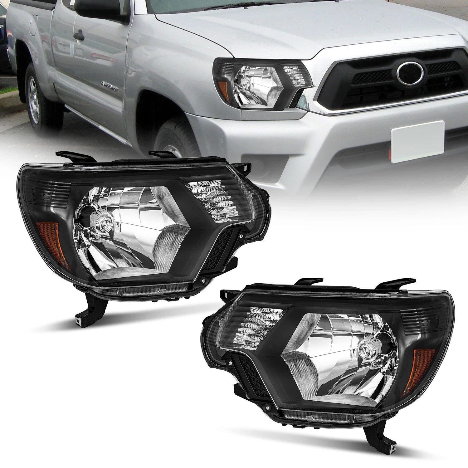 Tacoma 12-15 Faros Delanteros Black Housing