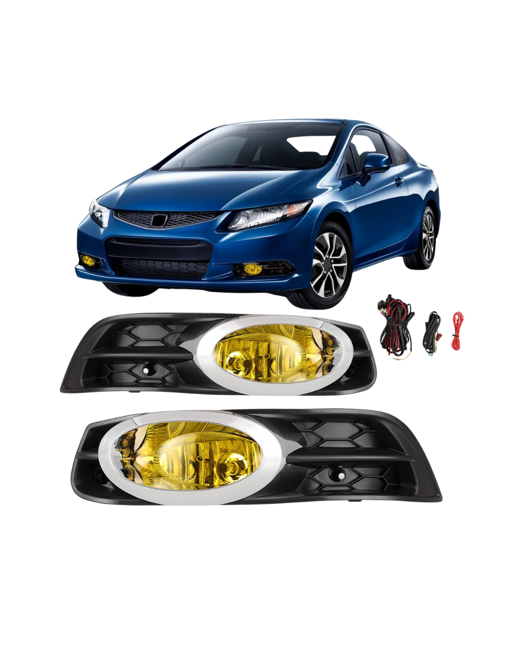 Civic 12-15 Couper Foglights Ambar