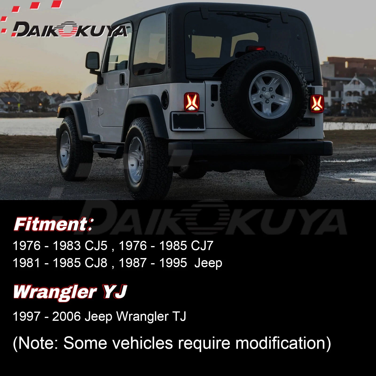 Wrangler 80 a 06 Luces Traseras LED