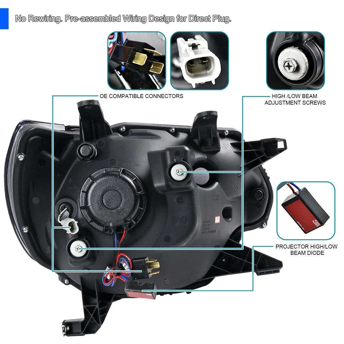 Tacoma 12-15 Faros Delanteros LED