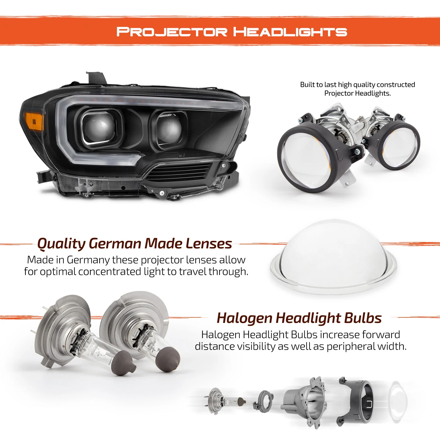 Tacoma 16-23 Faros Delanteros LED