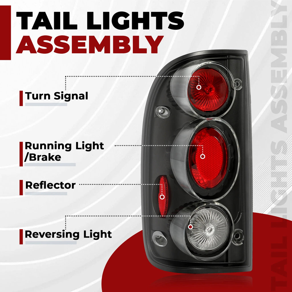 Tacoma 01-04 Luces Traseras Black Housing