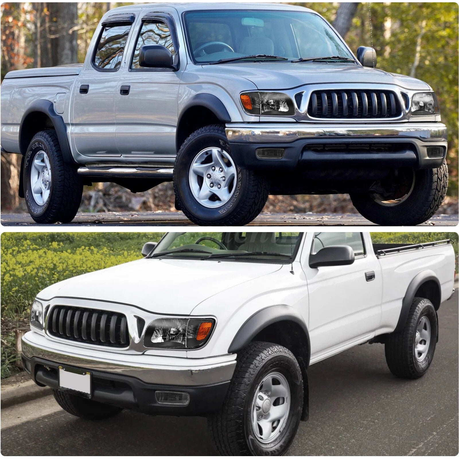 Tacoma 01-04 Faros Delanteros Black Housing